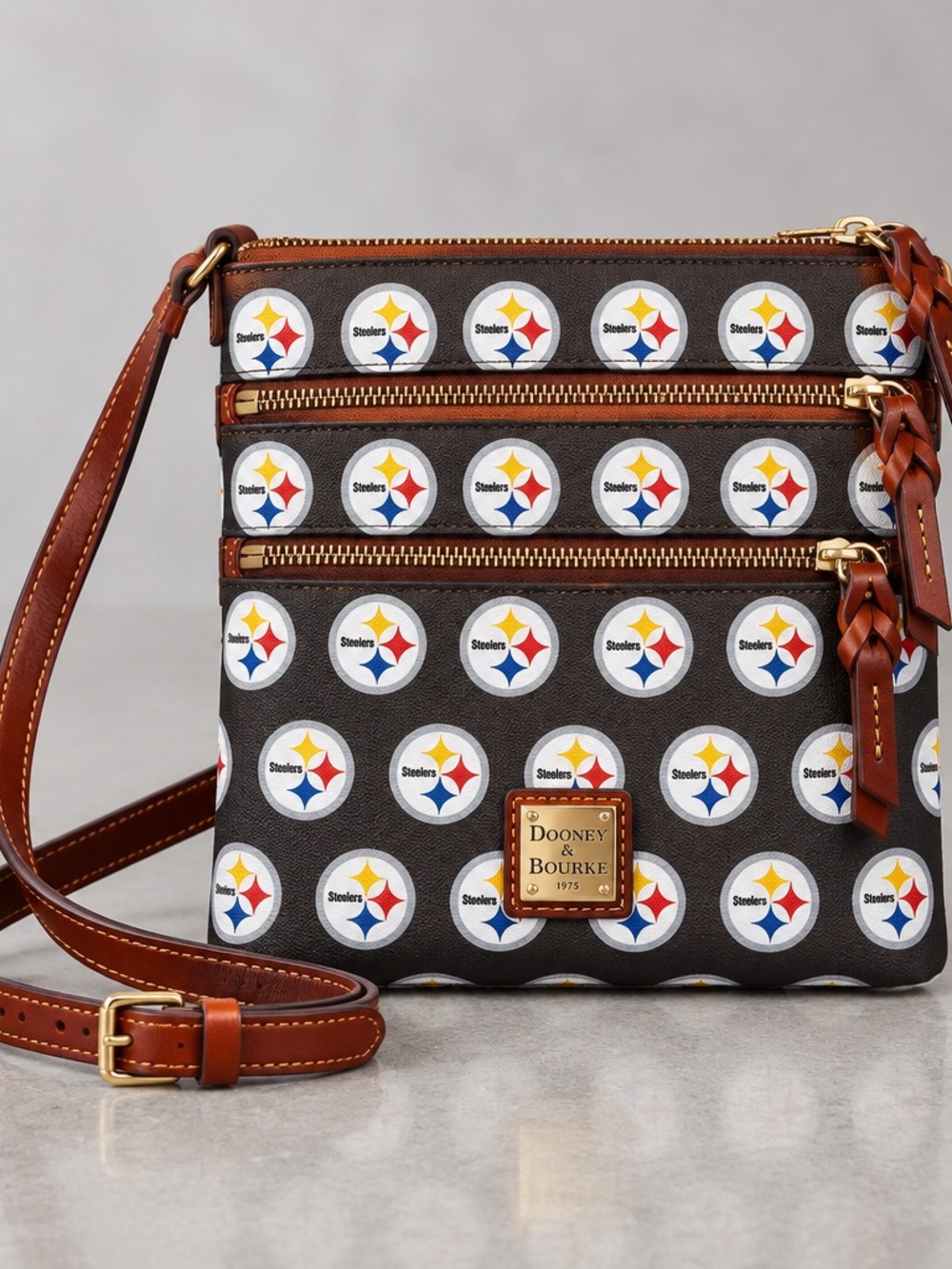Dooney & Bourke Pittsburgh Steelers Brown Crossbody Bag